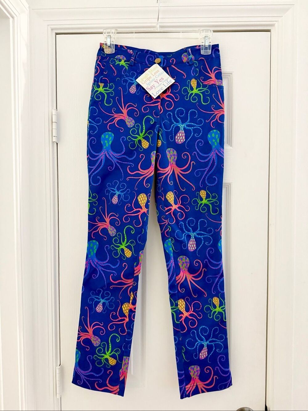 Gretchen Scott Octopus Pants Five Pocket Stretch XXS NWT Gripe Less Jeans Navy